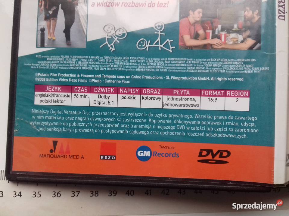 Film DVD 2 dni w Paryżu czyli seks w pięknym 1 płyta Bydgoszcz