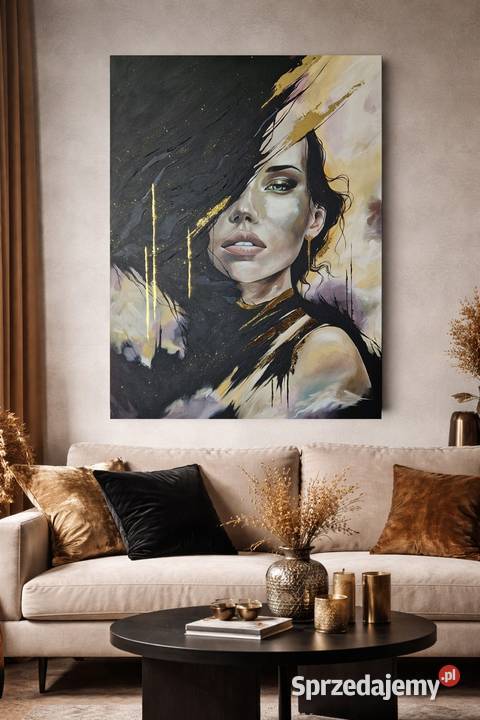 Nowoczesny obraz Kobiecy portret 80x60 Męcina