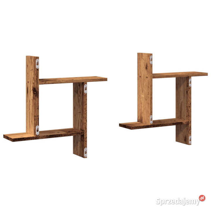 Półki ścienne 2 stare drewno 50x12x50 WM853261 Warszawa
