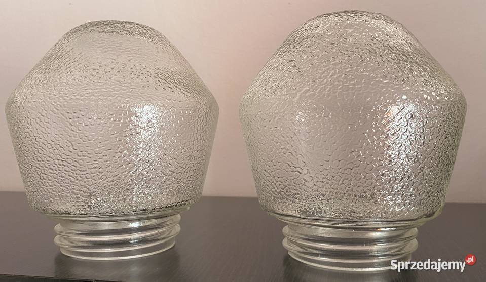 Szklane klosze i ceramiczne oprawy PRL Łomża sprzedam