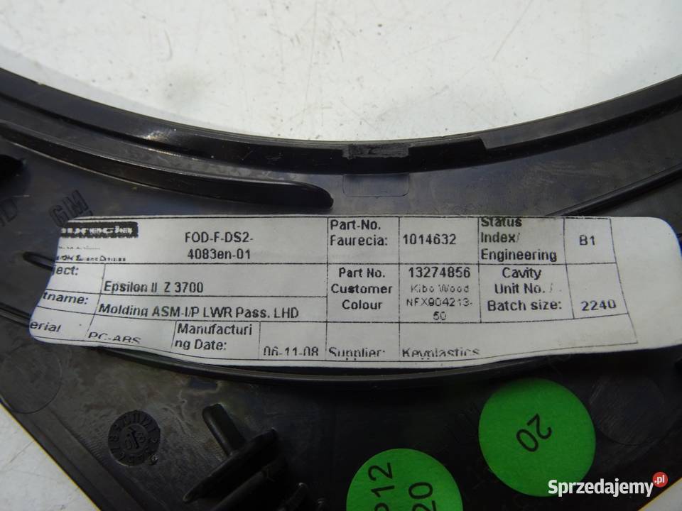 LISTWY DEKOR KOKPITU OPEL INSIGNIA A 1014632