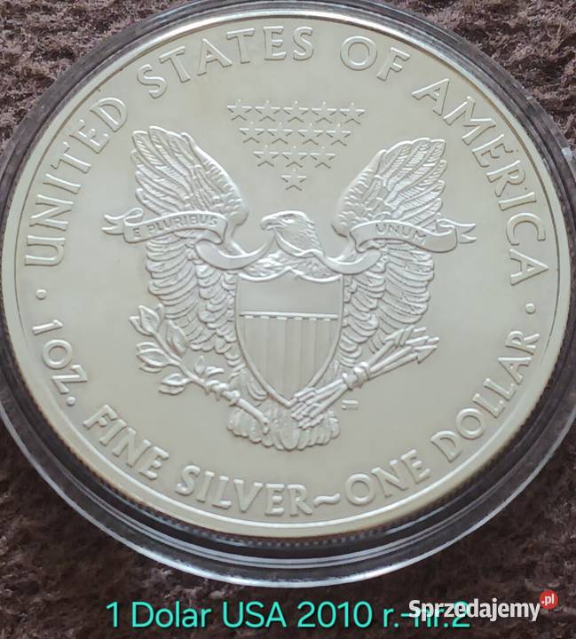 1 Dolar USA 2010 r OZ srebra trojańska 9999 Numizmatyka Konin