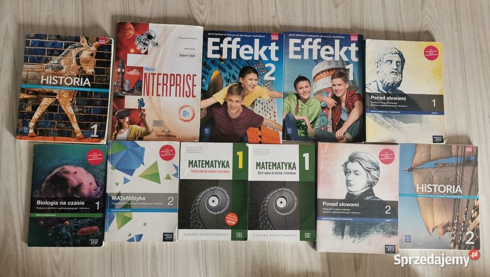 Sprzedam książki do technikum i liceum Artykuły szkolne zachodniopomorskie Brojce sprzedam