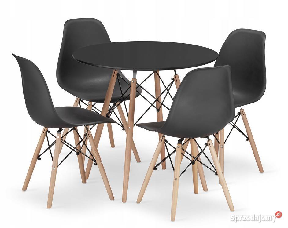 Zestaw STÓŁ 80 4 Krzesła Nowoczesny Skandynawski podlaskie Choroszcz