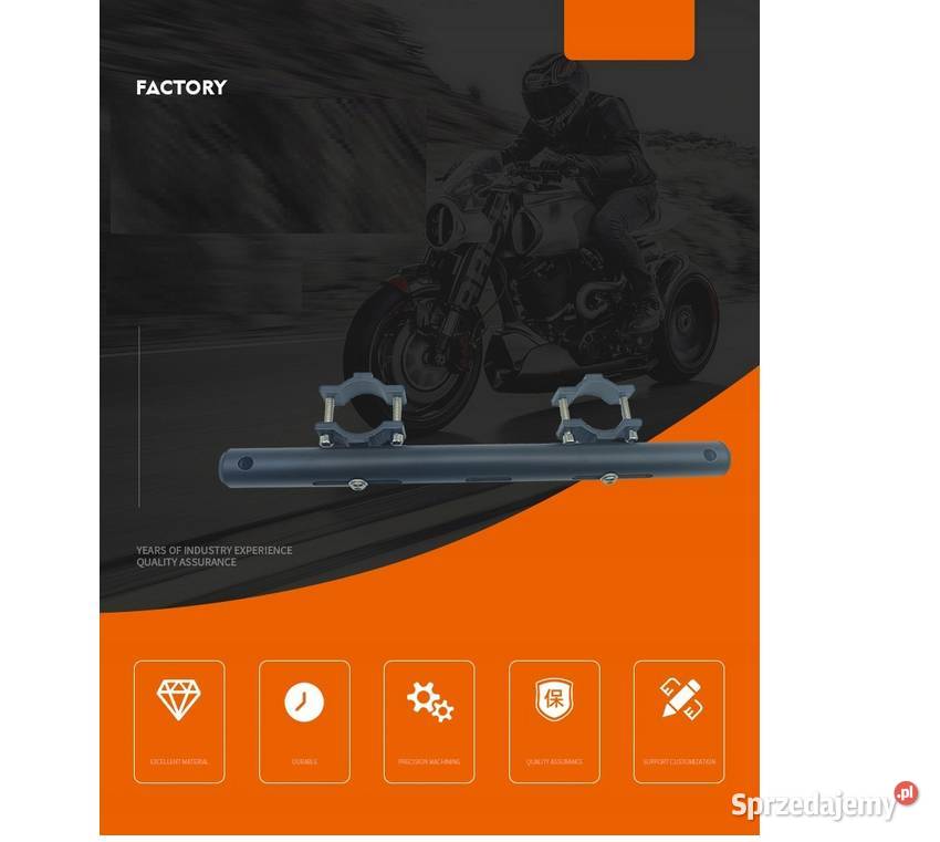 Stelaż motocyklowy na lagi widełki pod halogeny