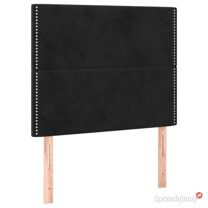 Zagłówek do łóżka z LED czarny 100x5x118128