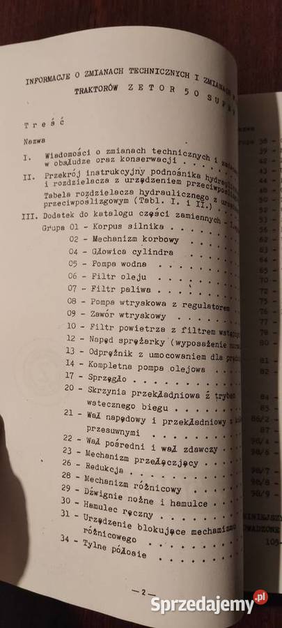 Instrukcja zmian technicznych Zetor 50 super miękka Stalowa Wola