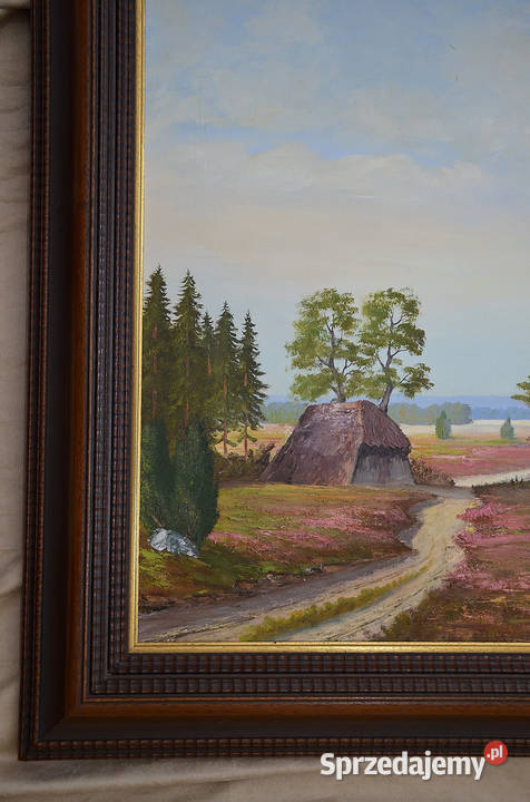 Obraz olejny na płótnie stary 99x79 sygnJanhen