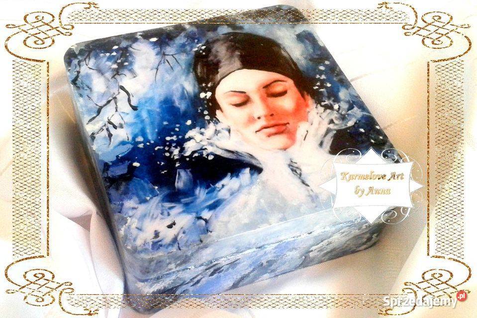 Szkatułka na drobiazgi decoupage rękodzieło Warszawa