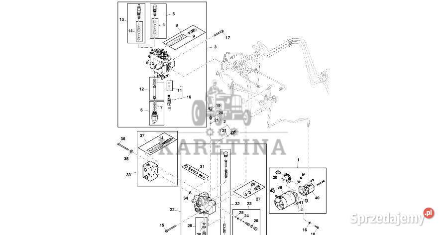 John Deere 9470RX Zawór RE574543 Kierowanie Jastrzębniki