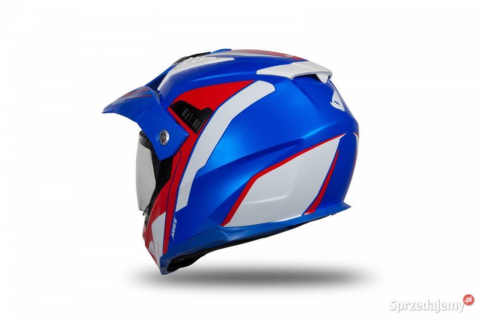 UFO KASK DUAL ARIES ENDURO Z SZYBĄ I BLENDĄ BLUE Mrągowo