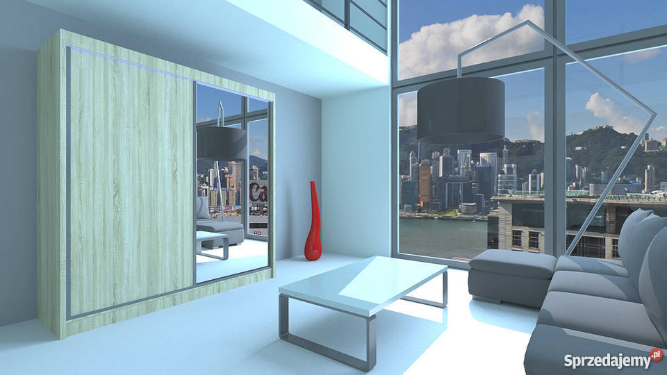 DUŻA POJEMNA SZAFA PSZESUWNA DO SYPIALNI DO 216cm Gliwice