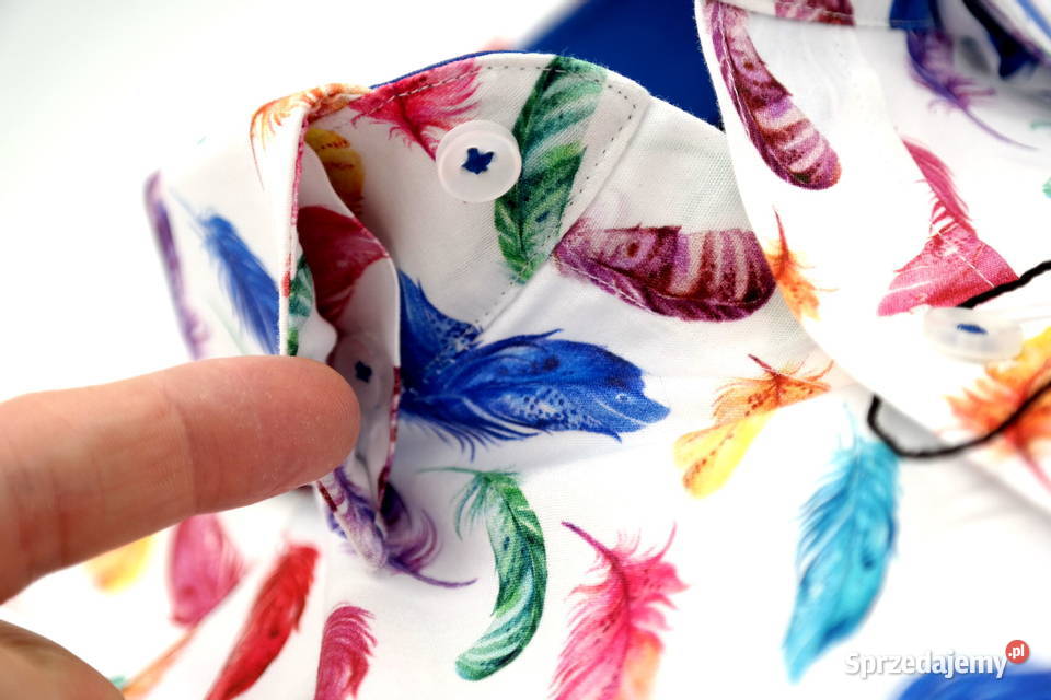 GIOVANNI PERA Koszula Męska K005 Biała PIÓRA Odzież codzienna Ostrów Wielkopolski