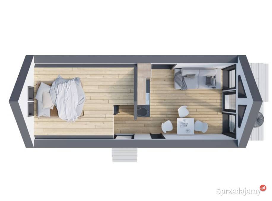 Frame Panel Modular House with 38 m Terrace