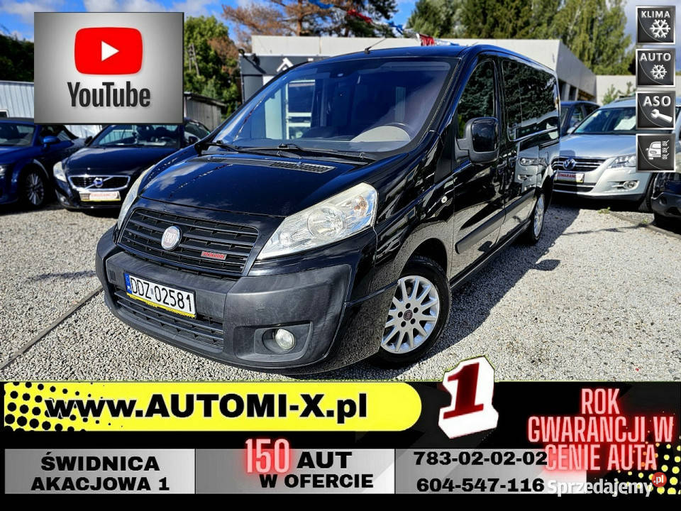 Fiat Scudo LONG 2xDrzwi Nawiewy Panorama 8 Os Świdnica