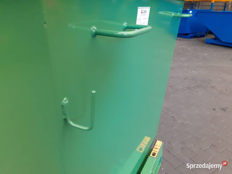 Wychylny pojemnik stalowy kołyska koleba 11 m3 Daszyna