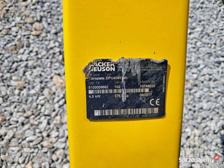 Zagęszczarka WACKER NEUSON DPU 4045 Yeh 17 376 Sułów sprzedam