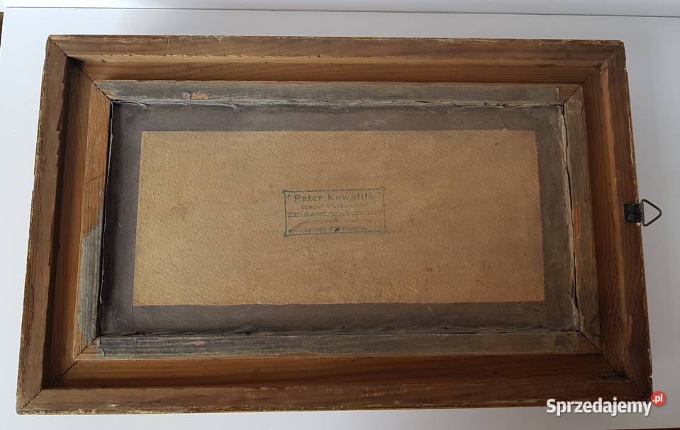 Secesyjny obraz H Lundberg 18751918 rama Peter Malarstwo śląskie Dąbrowa Górnicza