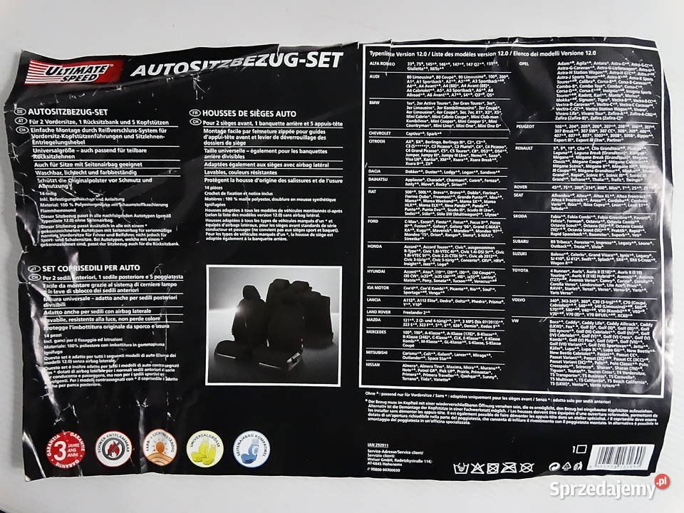 NOWY Zestaw Pokrowców Samochodowych Ultimate lubelskie