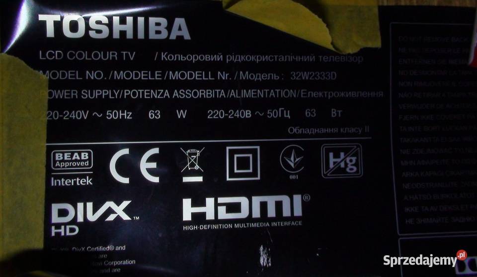 Części TV TOSHIBA 32W2333D podstawa