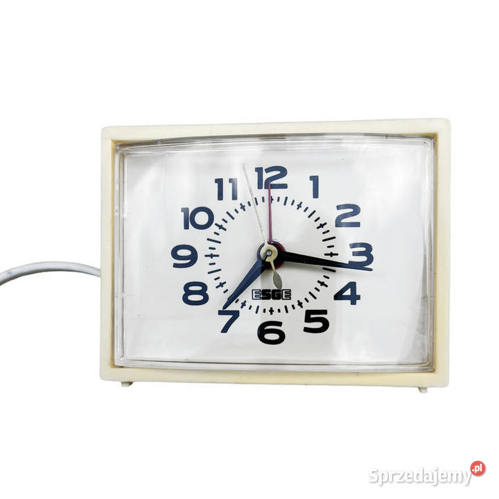 Modernistyczny budzik elektryczny ESGE Niemcy beżowy sprzedam
