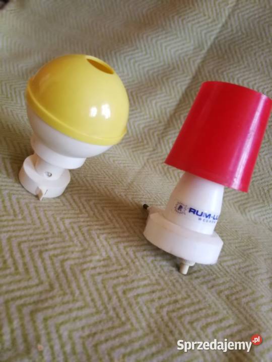 Lampki Nocne Wtyczkowe PRL RUMLUX Węgrów Żółta zachodniopomorskie