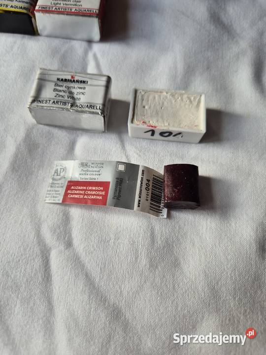 Farby akwarelowe Karmański nowe kostki 25 sztuk małopolskie Brzesko