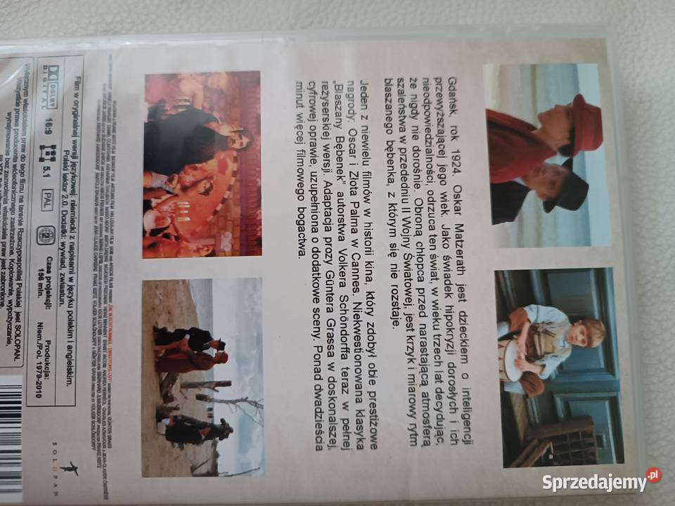 Blaszany bębenek DVD Film na podstawie książki kujawsko-pomorskie Bydgoszcz