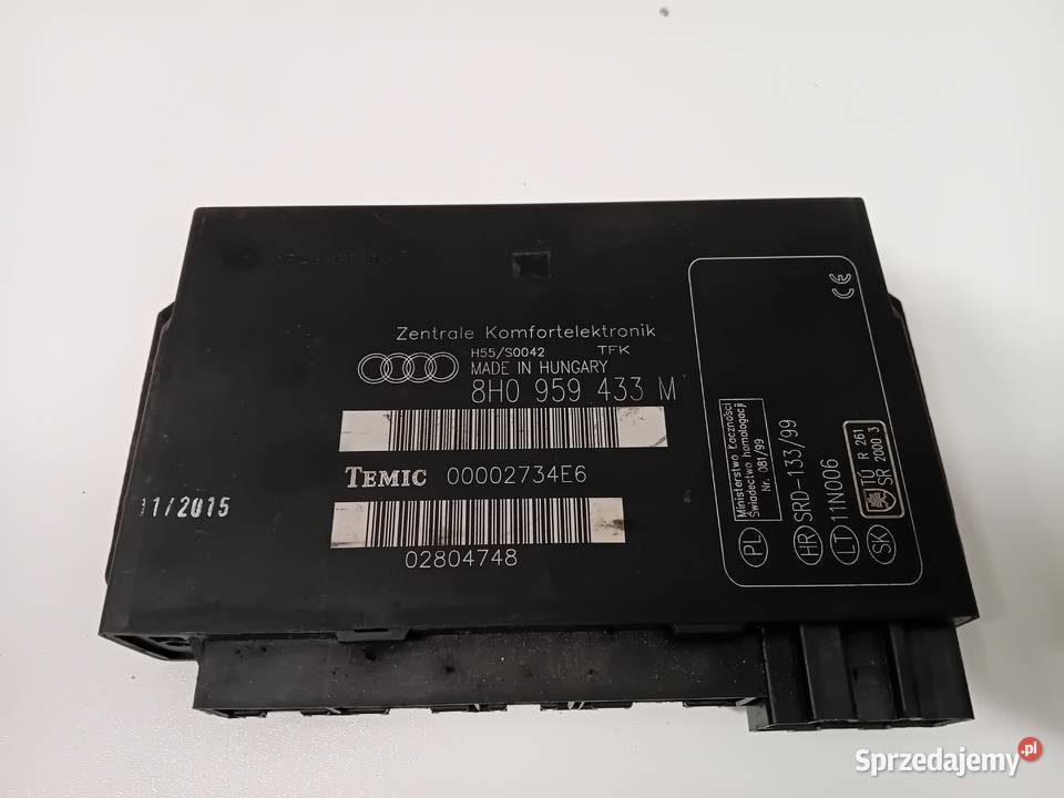 Moduł komfortu 8H0959433M AUDI A4 B6 B7 CABRIO