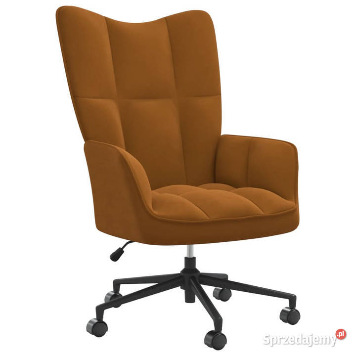 Fotel brązowy obity aksamitem WM328180 Warszawa