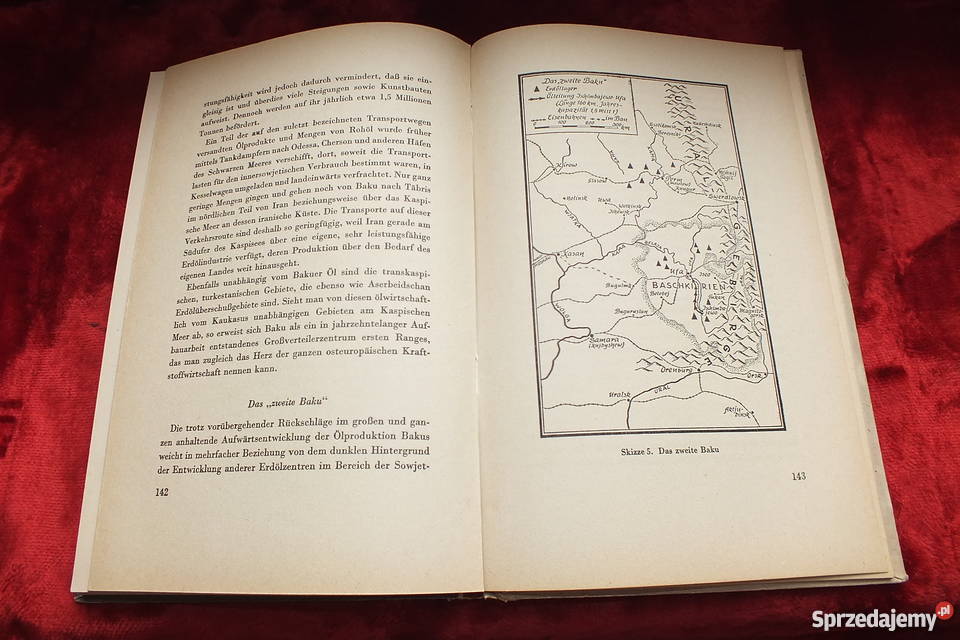 Stara książka historyczno geograficzna Baku z lubuskie