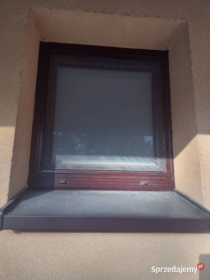 Okna używane w kolorze mahon Dom i Ogród Kozienice