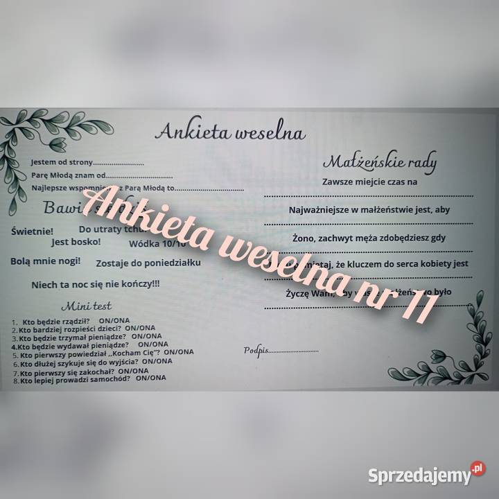 Ankiety weselne pdf jedna