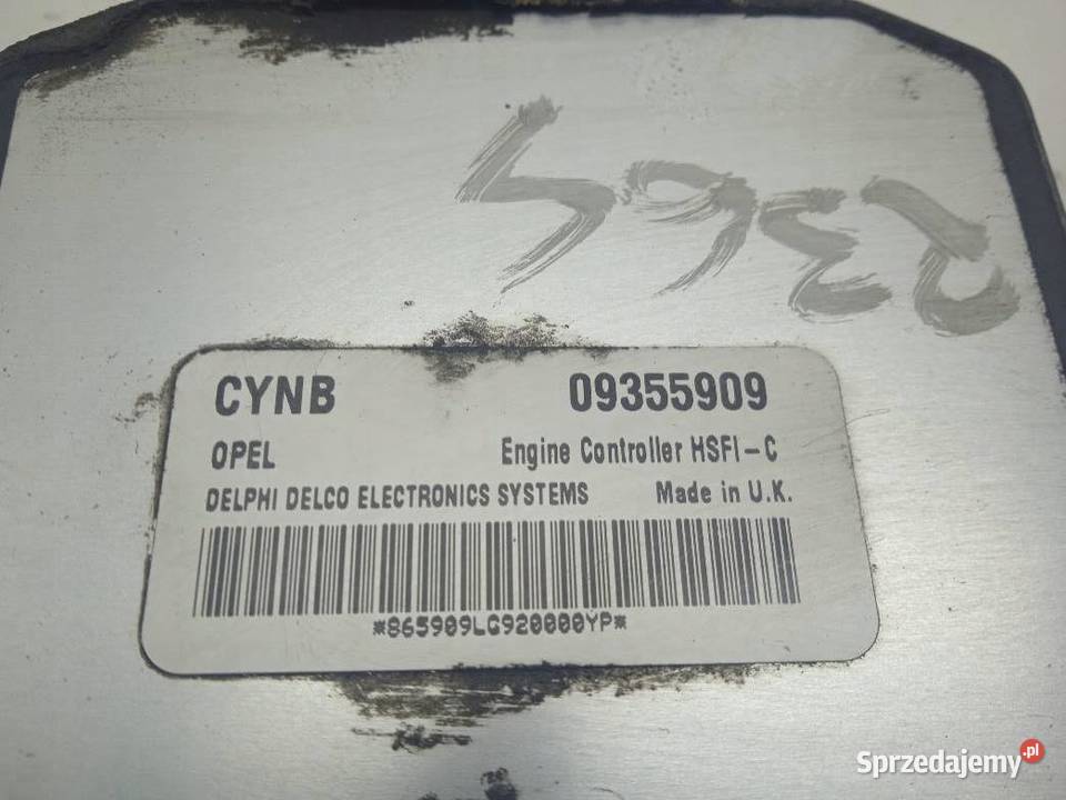 STEROWNIK SILNIKA 09355909 CYNB Opel Astra II osobowe