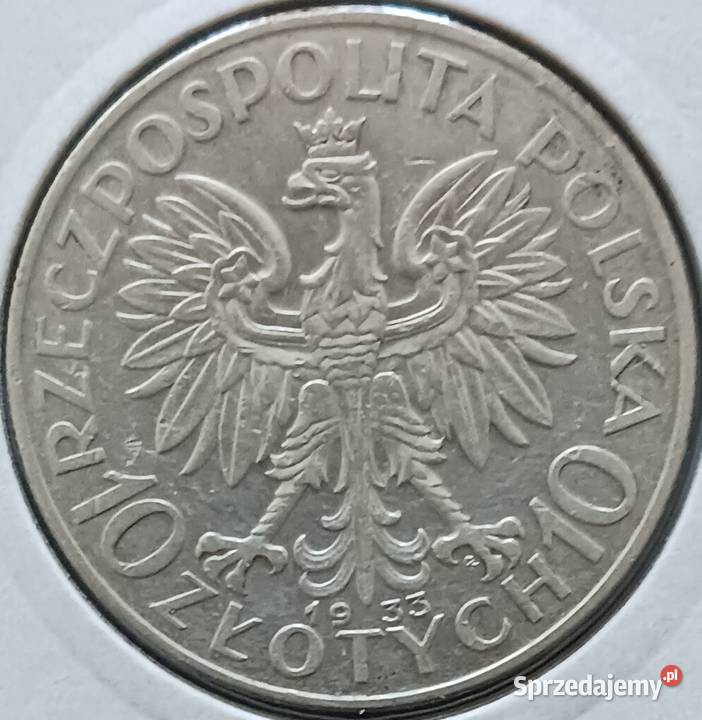 10 Głowa kobiety 1933 r 1 Śliczne oryginał Konin