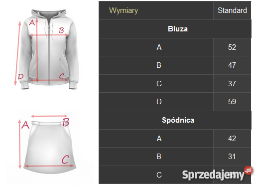 Komplet dresowy bluza ze spódnicą SakoLife 7091