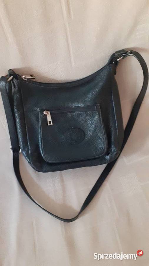 Torebka skórzana czarna włoska Szczecin sprzedam