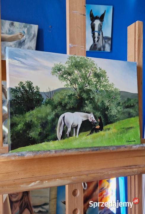 Portret ze zdjęcia na zamówienie olej na płótnie Antyki, Sztuka, Kolekcje sprzedam