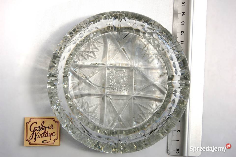 Kryształowa szlifowana popielniczka kryształ Lublin