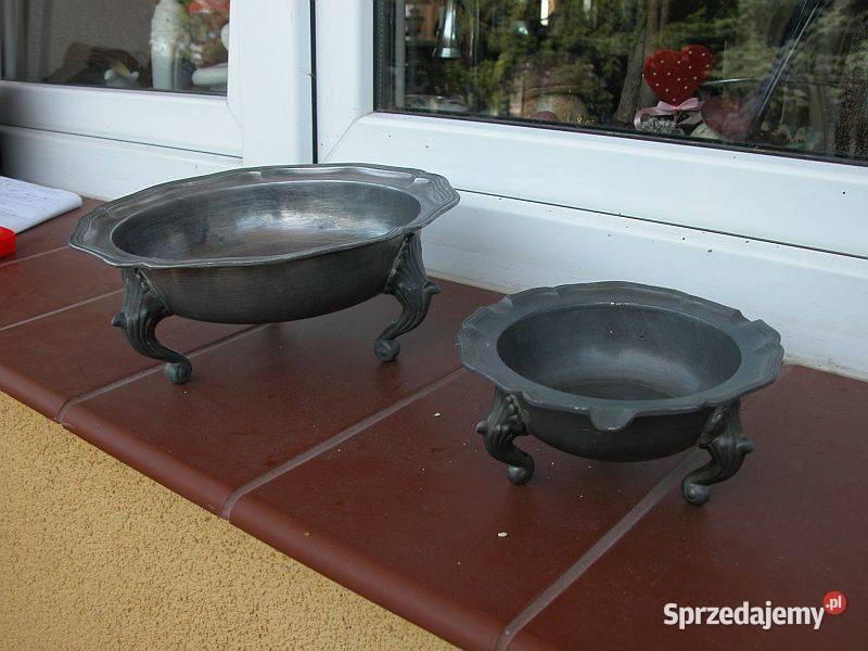 półmiski z cyny ciężkie sprzedam