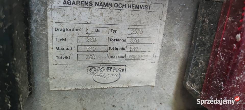 Przyczepka samochodowa z plandeką 750 Łask