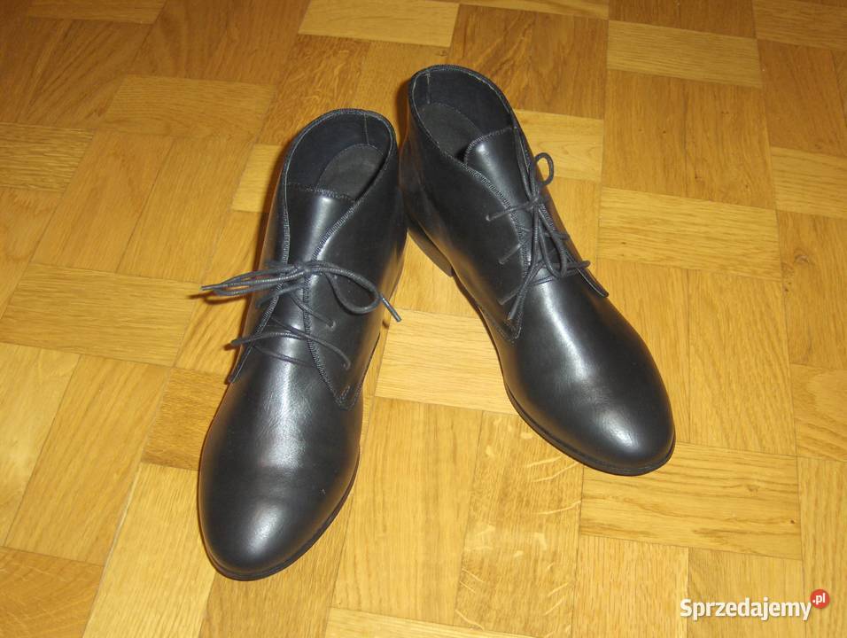 Botki damskie Bata Czarne Skóra 41 NOWE skóra Łódź