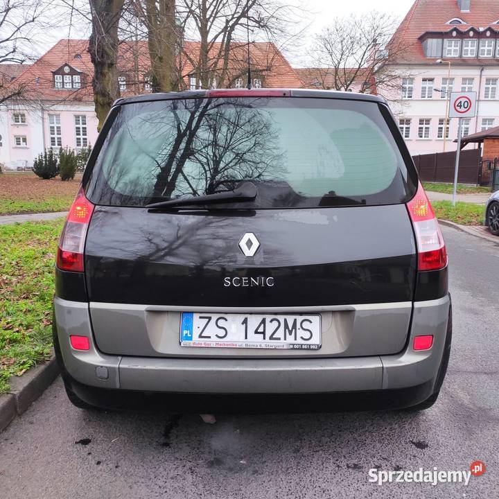 Renault Scenic II 16 LPG 2004 R czarny zachodniopomorskie Stargard