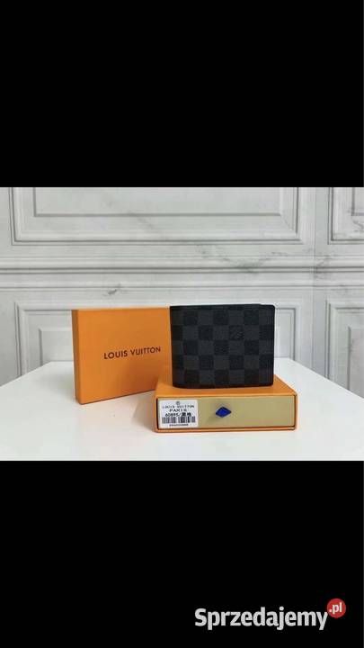 Portfel louis vuitton skóra canvas pudełko ebene Łódź