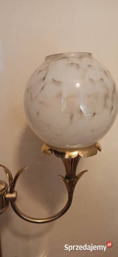 Lampa mosiężna dwukloszowa Lampy Gliwice