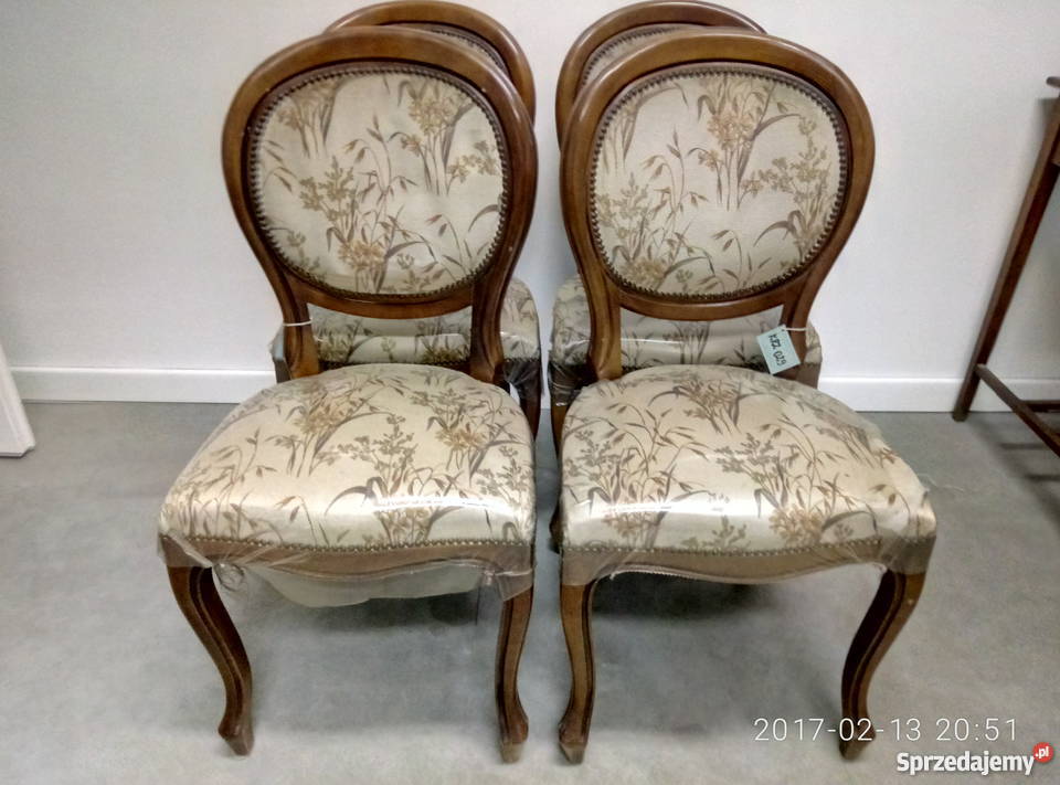 Stylowe krzesła ludwikowskie 4 Stoły, krzesła, biurka wielkopolskie Piła