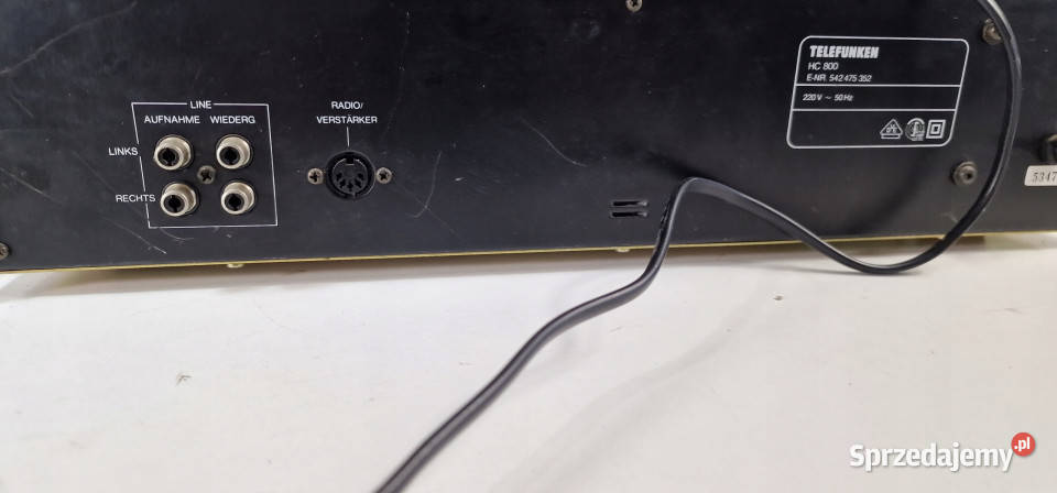 Magnetofon Cassette Deck Telefunken HC800 HC 800 wielkopolskie Międzychód sprzedam