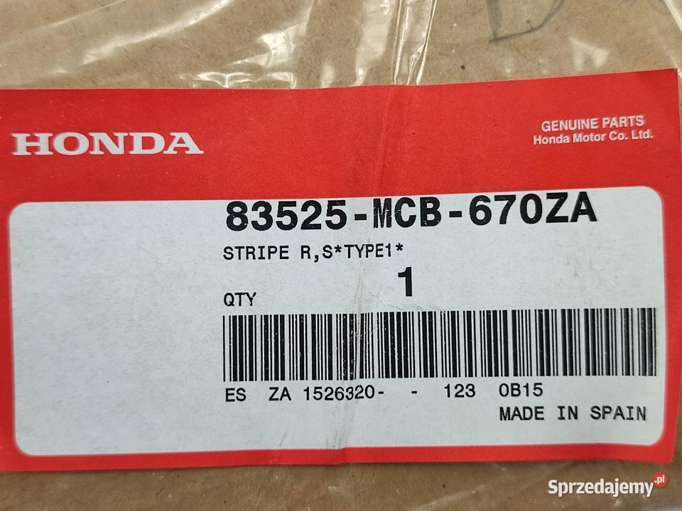 NAKLEJKA RALLY TOURING PR ZAD HONDA XL650V Emblematy sprzedam