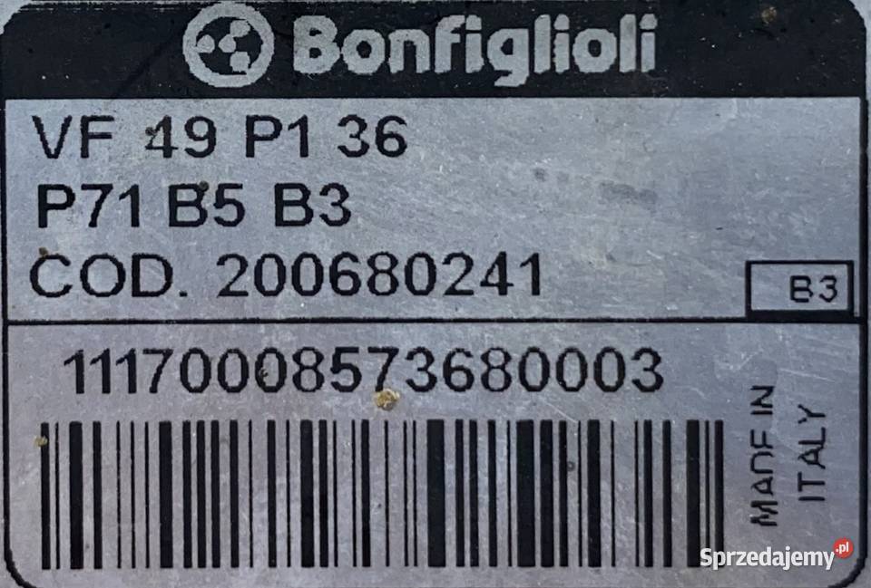 reduktor przekładnia VF 49 P1 36 Pigża sprzedam