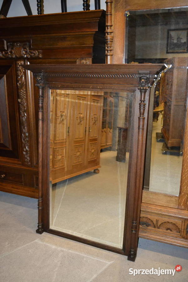 lustro neorenesansowe 1900 dąb 2 Będzin
